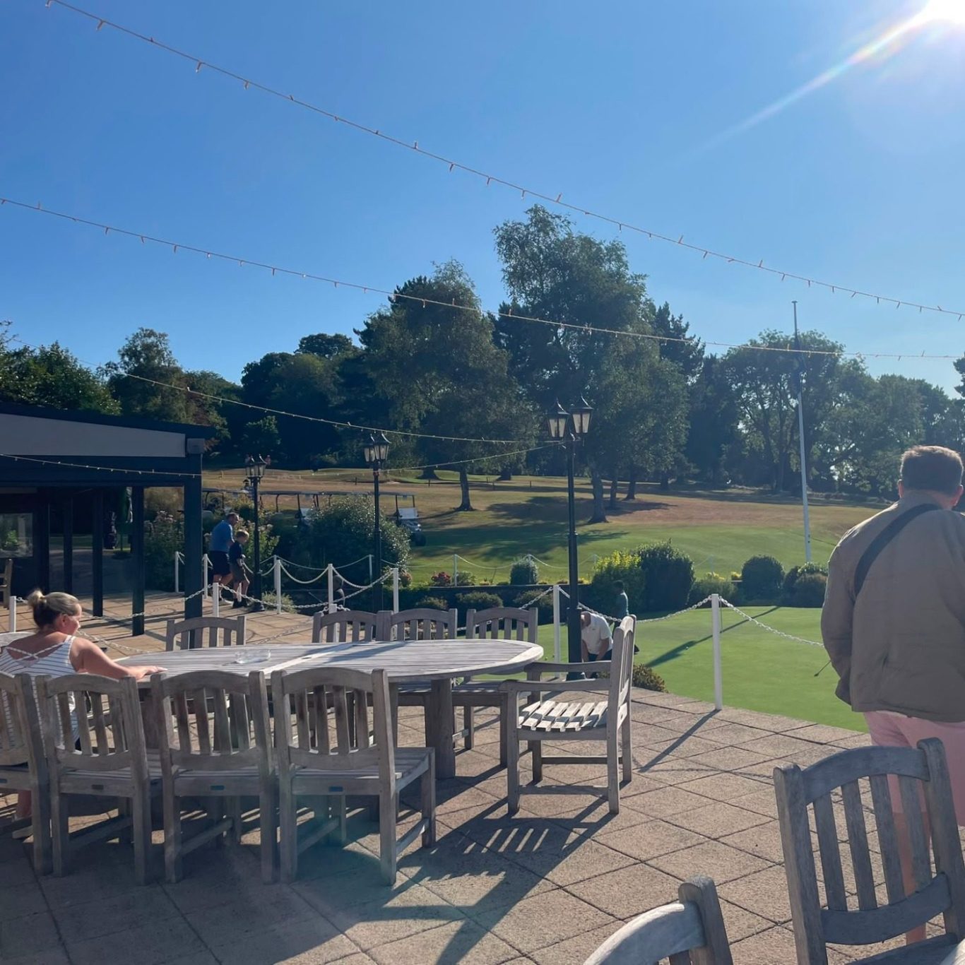 Sunny day on a golf course.